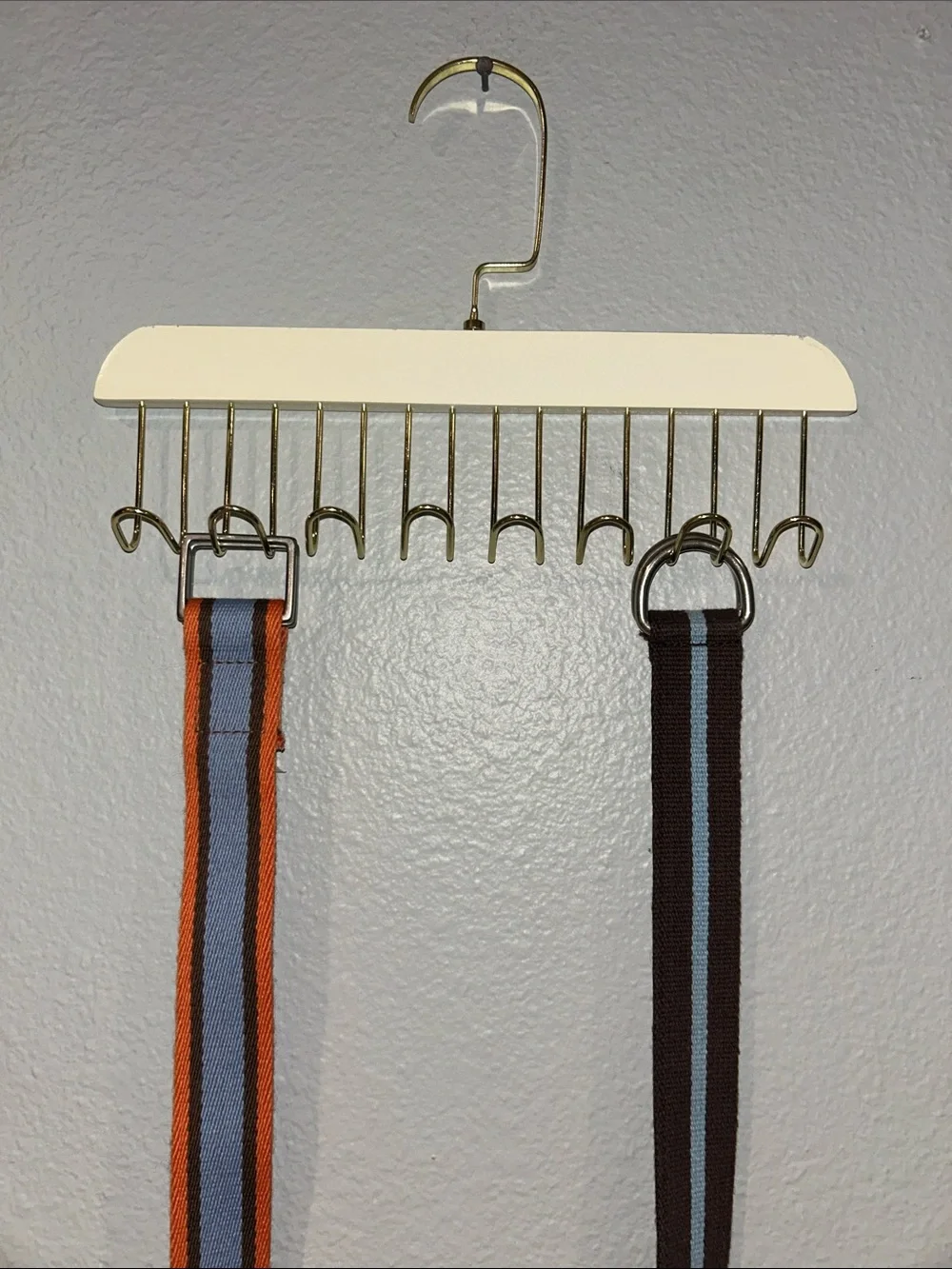 J. Crew Striped Webbing Belts in Orange/Blue and Brown/Light Blue